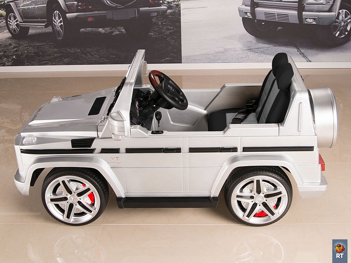 Электромобиль DMD-G55 Mercedes-Benz AMG NEW Version 12V R/C silver с резиновыми колесами  